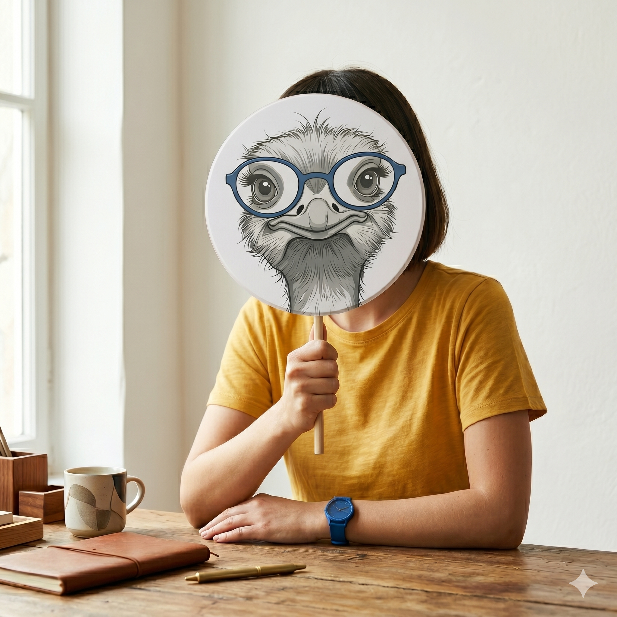 Vera leyendo, la avestruz de DecideConmigo